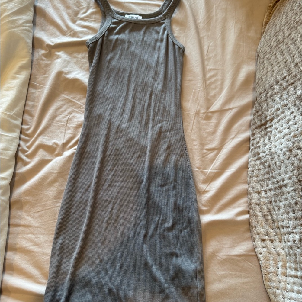 Princess Polly Gray Ribbed Bodycon Midi Dress - Picture 5 of 7